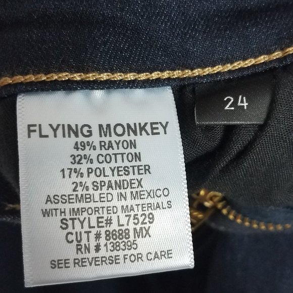 Flying Monkey Baby Wash High Rise Skinny Jeans - Picture 5 of 8